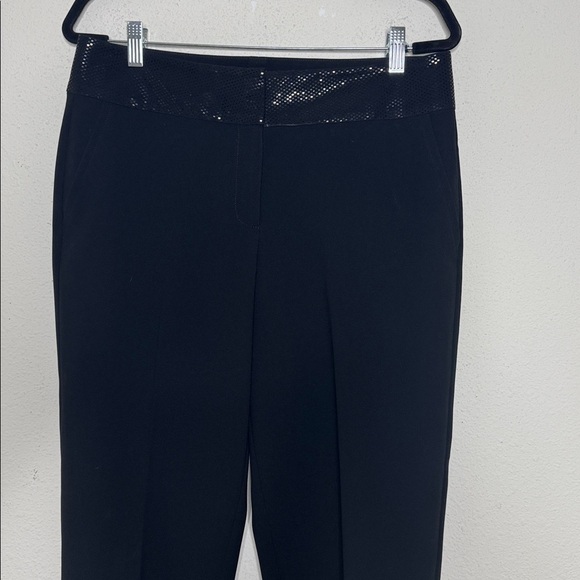 St. John Black Trousers with elegant festive waist size 10 - Picture 2 of 7
